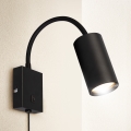 Brilagi - Flexibele wandlamp met schakelaar SELE 1xGU10/30W/230V zwart