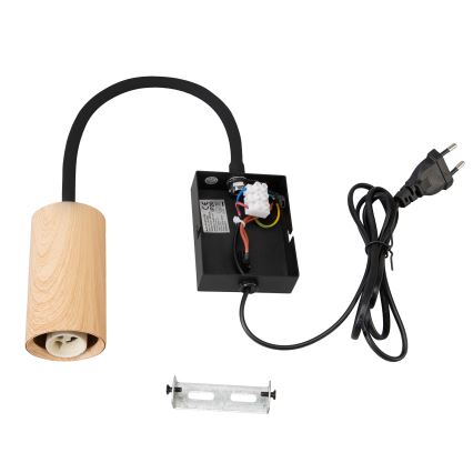 Brilagi - Flexibele wandlamp SELE 1xGU10/30W/230V zwart/eiken decor
