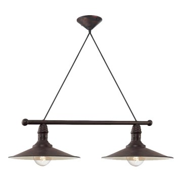Brilagi - FORGE hanglamp met kabel, 2xE27/60W/230V, zwart