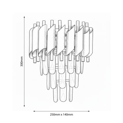 Brilagi - Gouden wandlamp ECLIPSE 2xE14/10W/230V