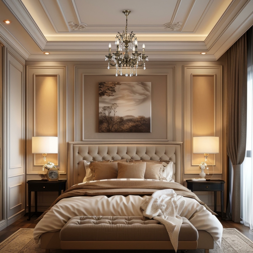 Brilagi - Hanglamp aan een ketting CLASSIC 6xE14/60W/230V messing