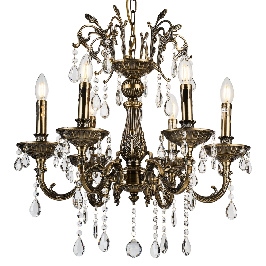 Brilagi - Hanglamp aan een ketting CLASSIC 6xE14/60W/230V messing