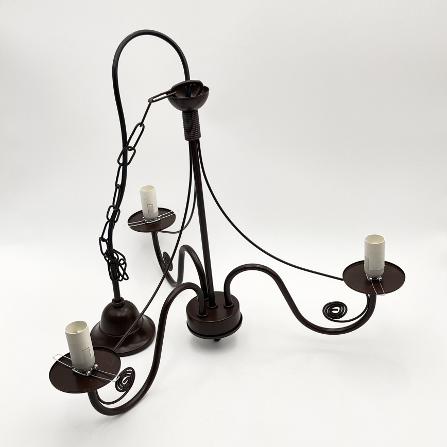 Brilagi - Hanglamp aan een ketting COTTAGE 3xE14/40W/230V bruin