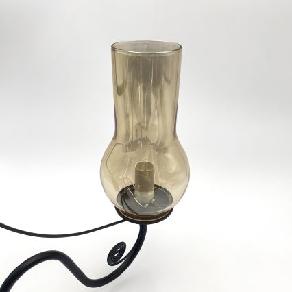 Brilagi - Hanglamp aan een ketting COTTAGE 3xE14/40W/230V zwart/bruin