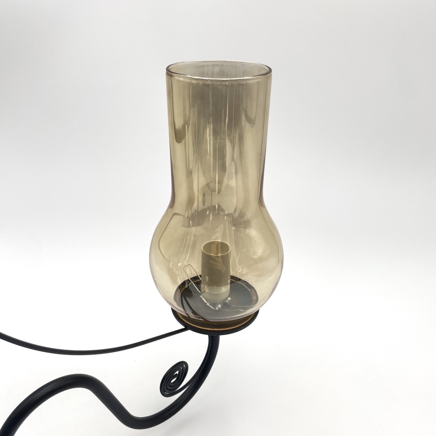 Brilagi - Hanglamp aan een ketting COTTAGE 3xE14/40W/230V zwart/bruin