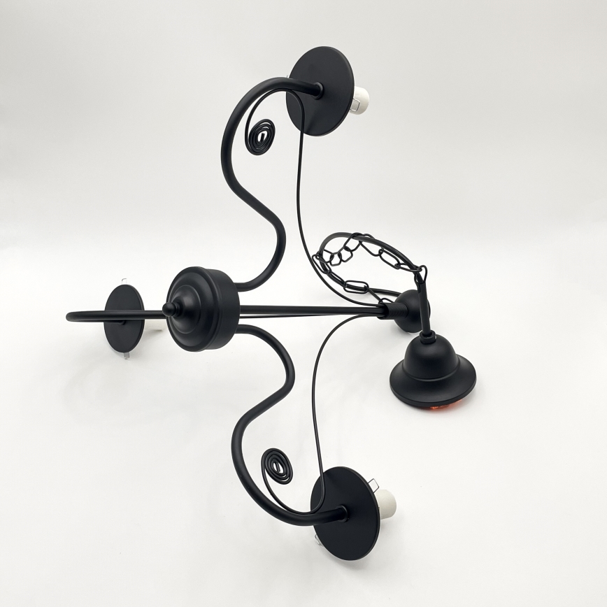 Brilagi - Hanglamp aan een ketting COTTAGE 3xE14/40W/230V zwart/wit