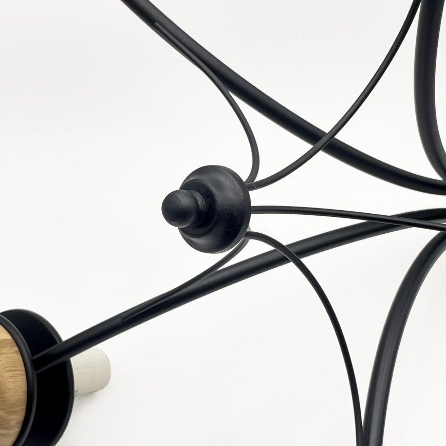 Brilagi - Hanglamp aan een ketting COTTAGE 5xE14/40W/230V beuken/bruin