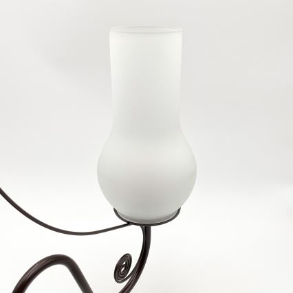 Brilagi - Hanglamp aan een ketting COTTAGE 5xE14/40W/230V bruin/wit