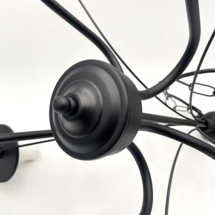 Brilagi - Hanglamp aan een ketting COTTAGE 5xE14/40W/230V zwart/wit
