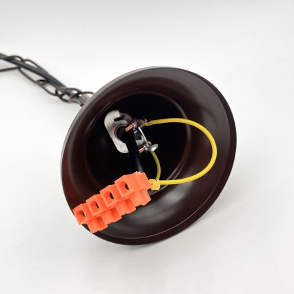 Brilagi - Hanglamp aan een ketting COTTAGE 5xG9/40W/230V bruin/wit