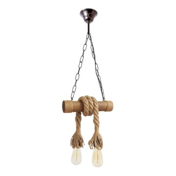 Brilagi - Hanglamp aan een ketting KOS 2xE27/60W/230V beuken