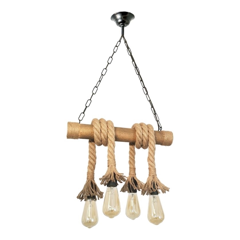 Brilagi - Hanglamp aan een ketting KOS 4xE27/60W/230V beuken
