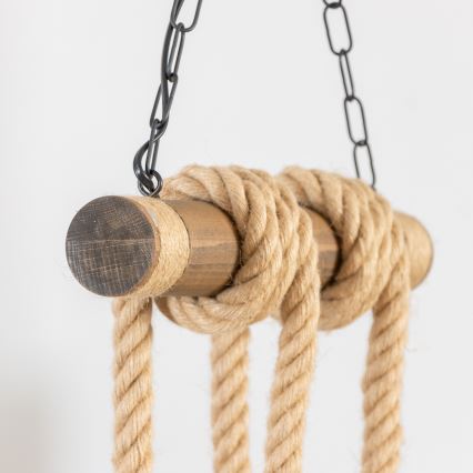 Brilagi - Hanglamp aan een ketting KOS 4xE27/60W/230V beuken