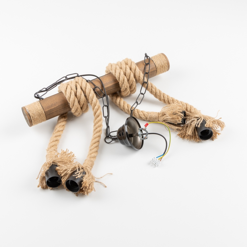 Brilagi - Hanglamp aan een ketting KOS 4xE27/60W/230V beuken