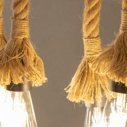 Brilagi - Hanglamp aan een ketting KOS 6xE27/60W/230V beuken