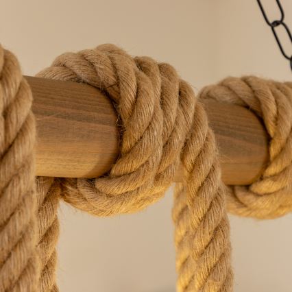 Brilagi - Hanglamp aan een ketting KOS 6xE27/60W/230V beuken