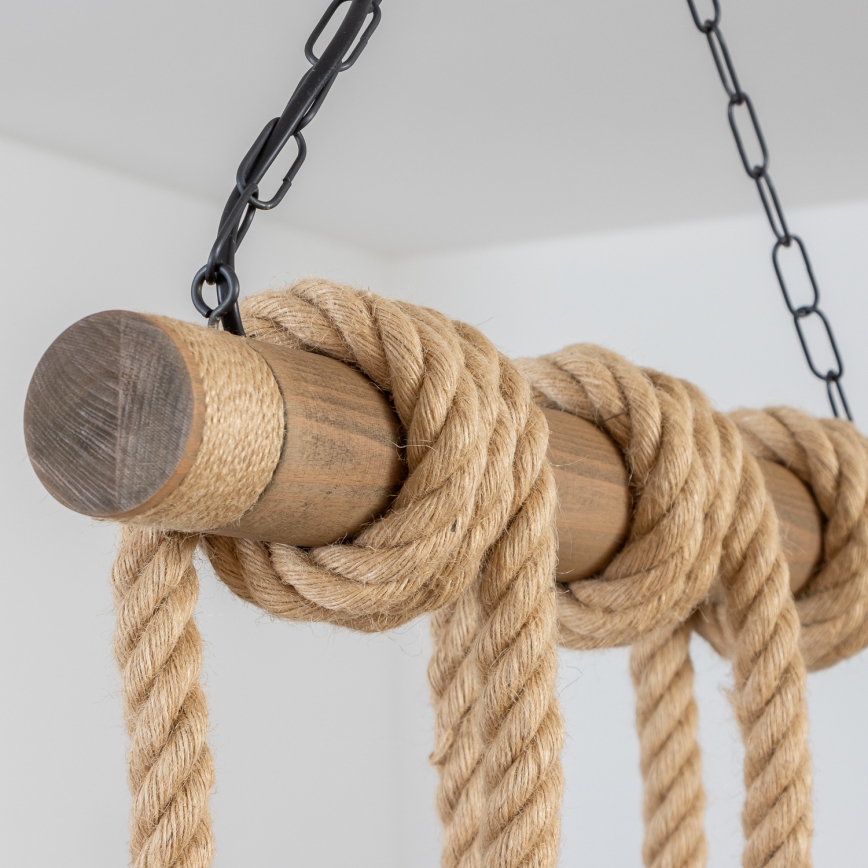 Brilagi - Hanglamp aan een ketting KOS 6xE27/60W/230V beuken