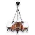 Brilagi - Hanglamp aan een ketting QUEEN 3xE14/40W/230V beuken/walnoot