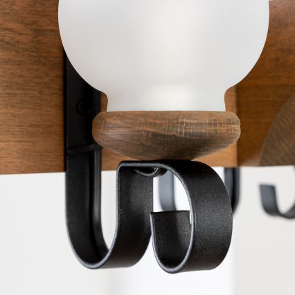 Brilagi - Hanglamp aan een ketting QUEEN 4xE14/40W/230V beuken