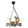 Brilagi - Hanglamp aan een ketting QUEEN 4xE14/40W/230V beuken