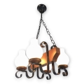 Brilagi - Hanglamp aan een ketting QUEEN 4xE14/40W/230V beuken/walnoot