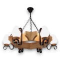 Brilagi - Hanglamp aan een ketting QUEEN 6xE14/40W/230V beuken