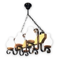 Brilagi - Hanglamp aan een ketting QUEEN 6xE14/40W/230V beuken