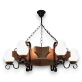 Brilagi - Hanglamp aan een ketting QUEEN 6xE14/40W/230V beuken/walnoot