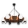 Brilagi - Hanglamp aan een ketting QUEEN 6xE14/40W/230V beuken/walnoot