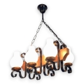 Brilagi - Hanglamp aan een ketting QUEEN 6xE14/40W/230V beuken/walnoot
