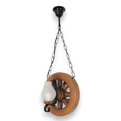 Brilagi - Hanglamp aan een ketting ROATA 2xE14/40W/230V beuken/walnoot