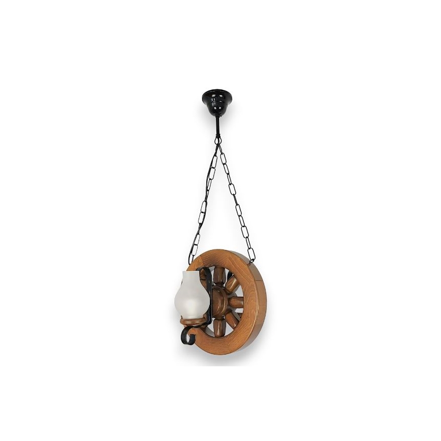 Brilagi - Hanglamp aan een ketting ROATA 2xE14/40W/230V beuken/walnoot