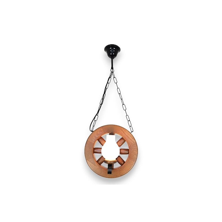 Brilagi - Hanglamp aan een ketting ROATA 2xE14/40W/230V beuken/walnoot