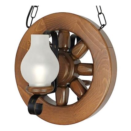 Brilagi - Hanglamp aan een ketting ROATA 2xE14/40W/230V beuken/walnoot