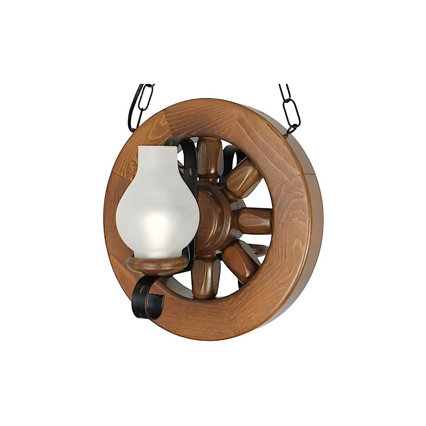 Brilagi - Hanglamp aan een ketting ROATA 2xE14/40W/230V beuken/walnoot