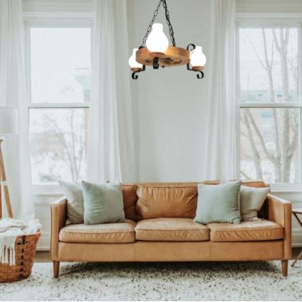 Brilagi - Hanglamp aan een ketting ROATA 3xE14/40W/230V beuken