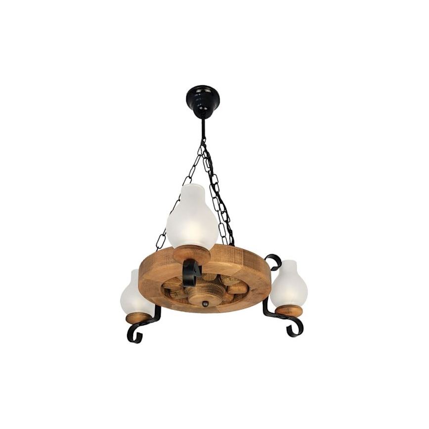 Brilagi - Hanglamp aan een ketting ROATA 3xE14/40W/230V beuken