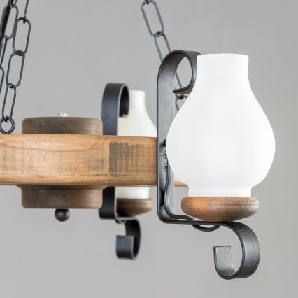 Brilagi - Hanglamp aan een ketting ROATA 3xE14/40W/230V beuken