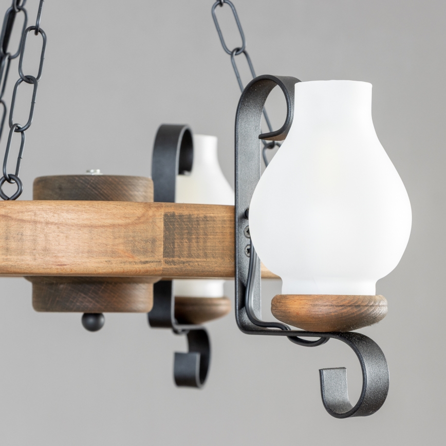 Brilagi - Hanglamp aan een ketting ROATA 3xE14/40W/230V beuken