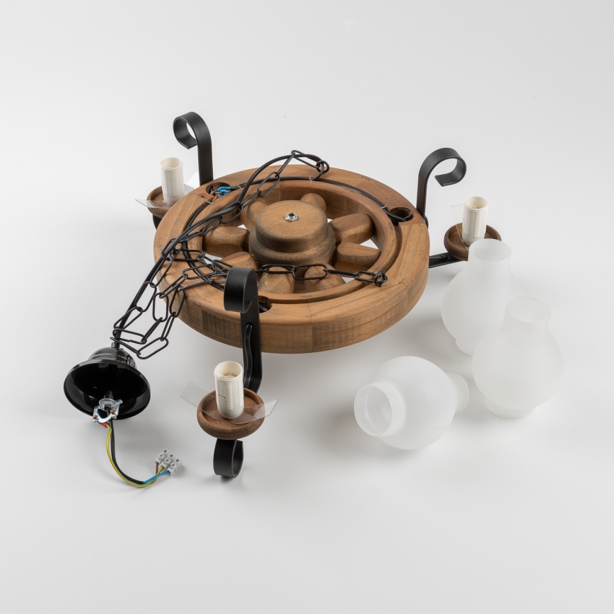 Brilagi - Hanglamp aan een ketting ROATA 3xE14/40W/230V beuken