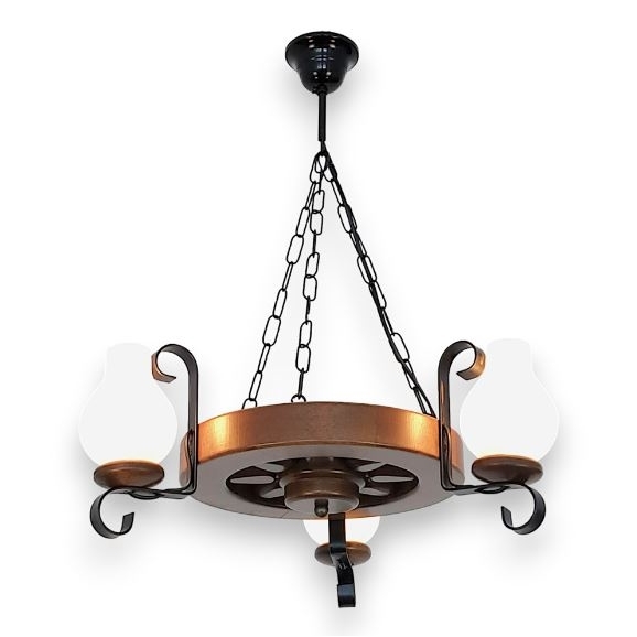 Brilagi - Hanglamp aan een ketting ROATA 3xE14/40W/230V beuken/walnoot