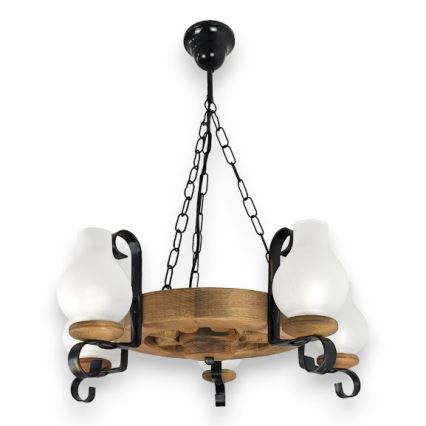 Brilagi - Hanglamp aan een ketting ROATA 5xE14/40W/230V beuken