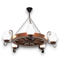 Brilagi - Hanglamp aan een ketting ROATA 5xE14/40W/230V beuken/walnoot