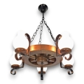 Brilagi - Hanglamp aan een ketting ROATA 5xE14/40W/230V beuken/walnoot