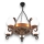 Brilagi - Hanglamp aan een ketting ROATA 5xE14/40W/230V beuken/walnoot