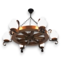Brilagi - Hanglamp aan een ketting ROATA 6xE14/40W/230V beuken/walnoot