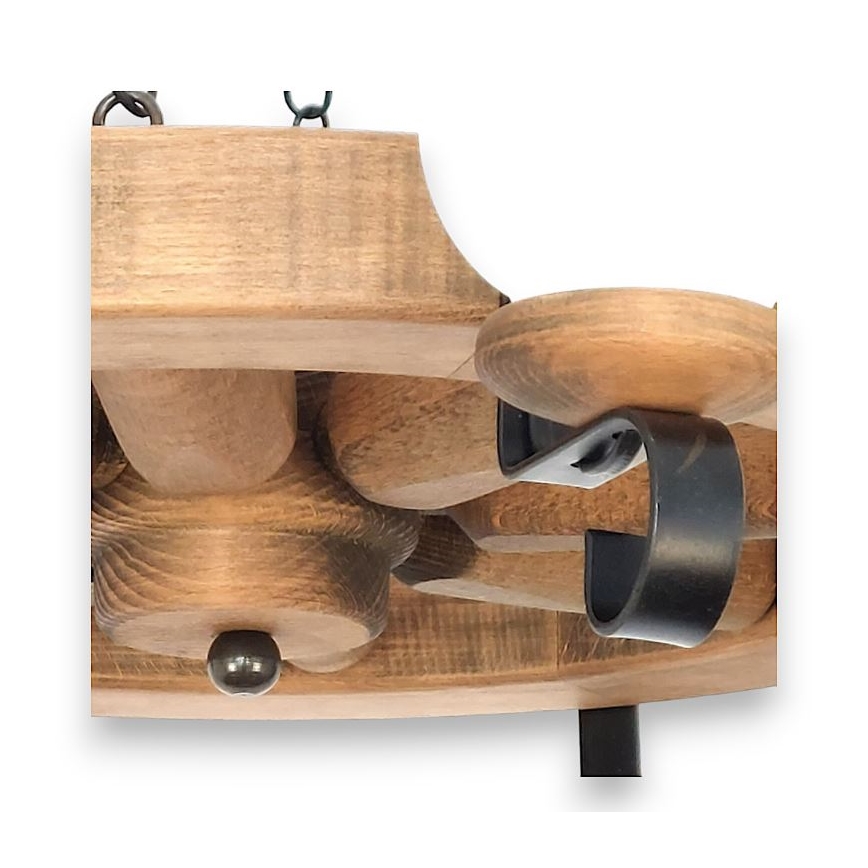 Brilagi - Hanglamp aan een ketting ROATA 8xE14/40W/230V beuken
