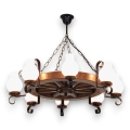 Brilagi - Hanglamp aan een ketting ROATA 8xE14/40W/230V beuken/walnoot