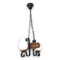 Brilagi - Hanglamp aan een ketting RUSTIC 2xE14/40W/230V beuken/walnoot