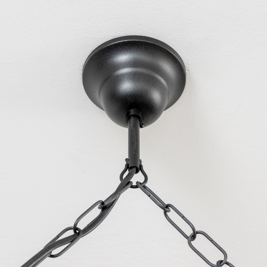 Brilagi - Hanglamp aan een ketting RUSTIC 6xE14/40W/230V beuken/walnoot